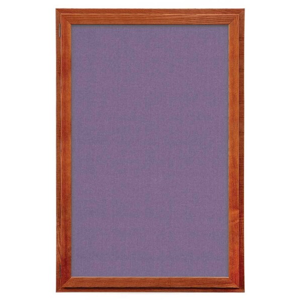 Indoor Enclosed Combo Board, 72"x36", Satin Frame/White Porc & Black